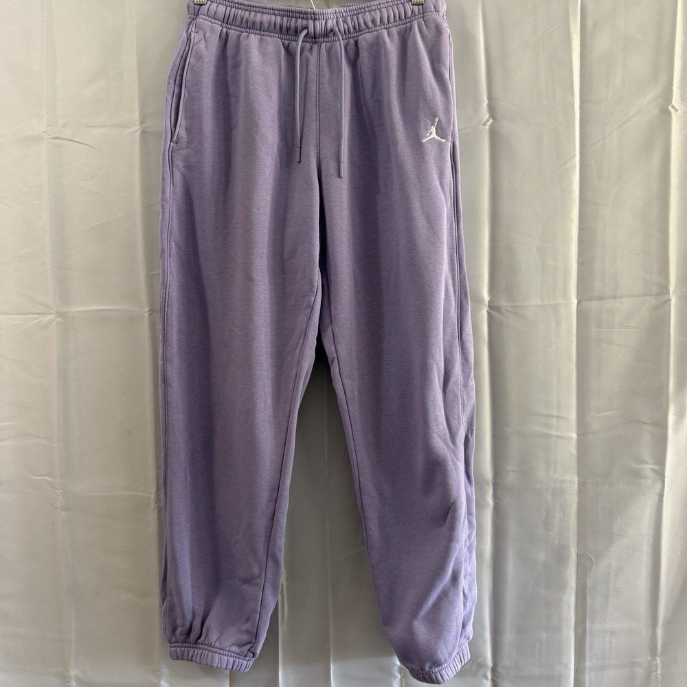 Jordan Sweatpants Women Flight Fleece Loose Fit Joggers Lilac Streetwear M